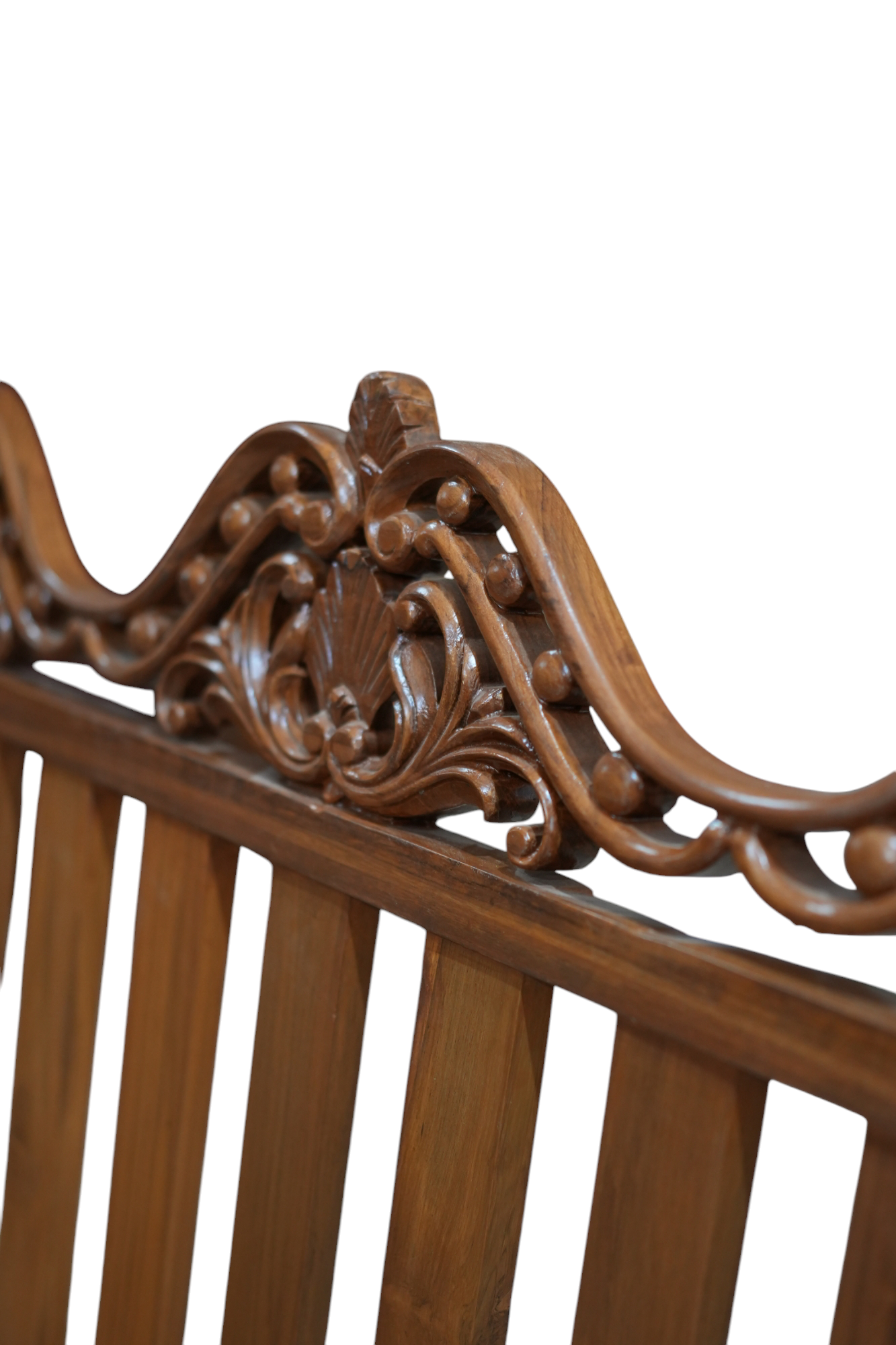 Teakwood Carving 3 Seater Sofa with Cushion