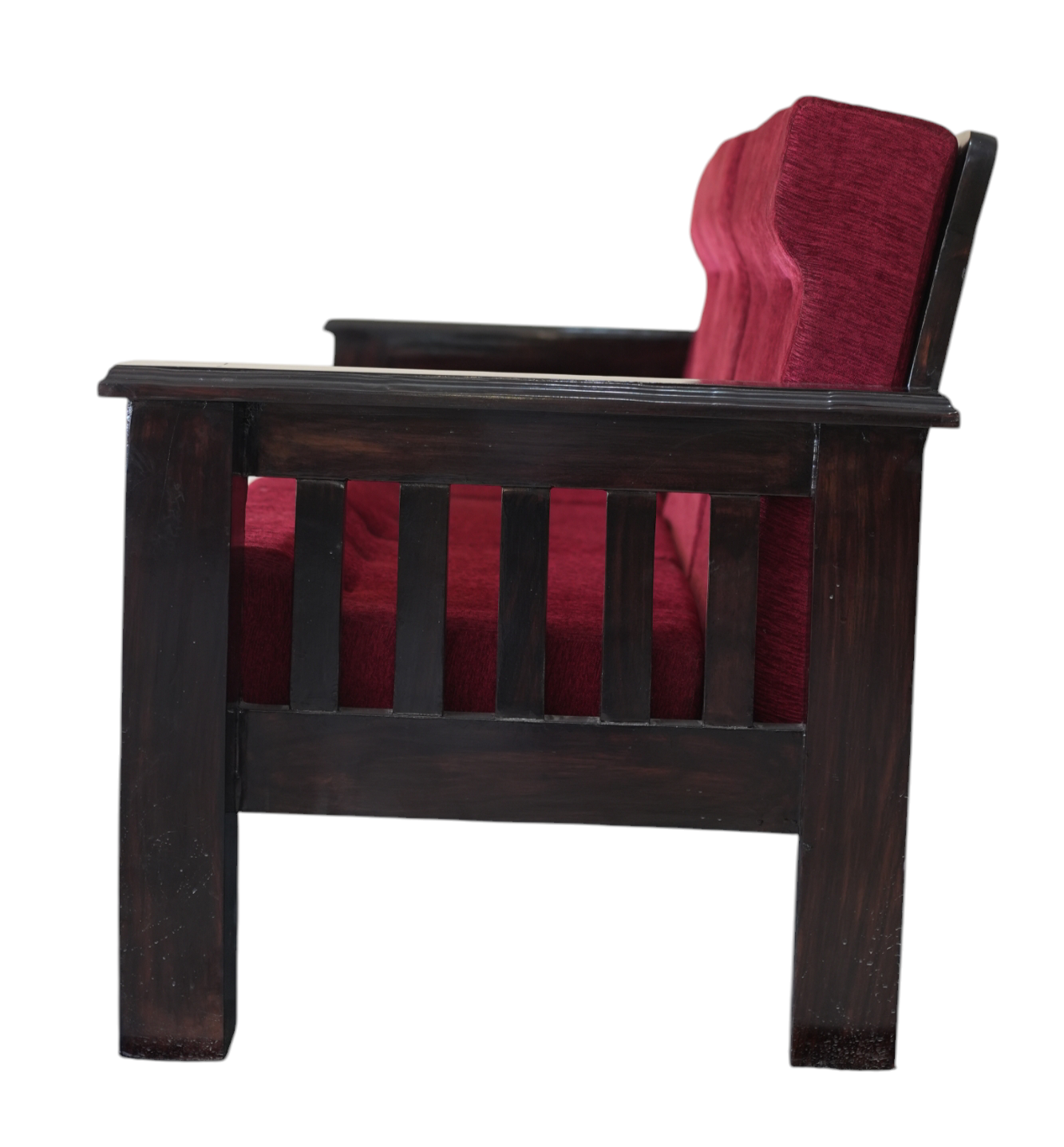 Rose Wood Sofa with Removeable Cushion 1 Seater