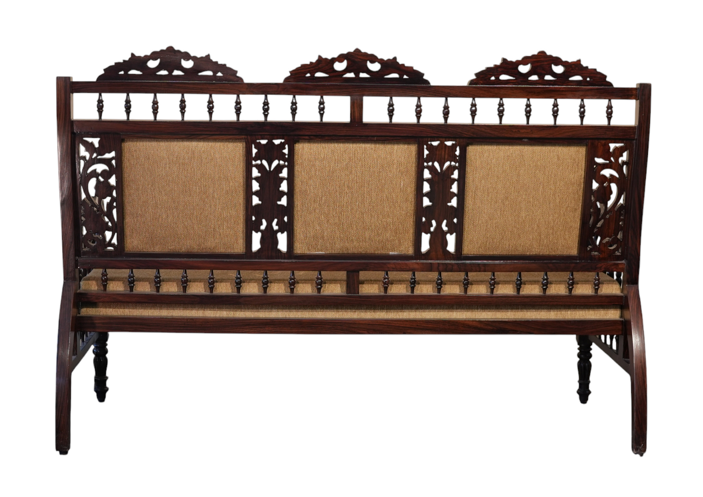 Rose Wood Carving Sofa Set with Fixed Cushion