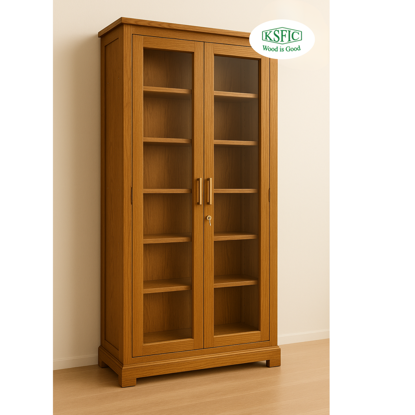 Teakwood Book Rack with Door