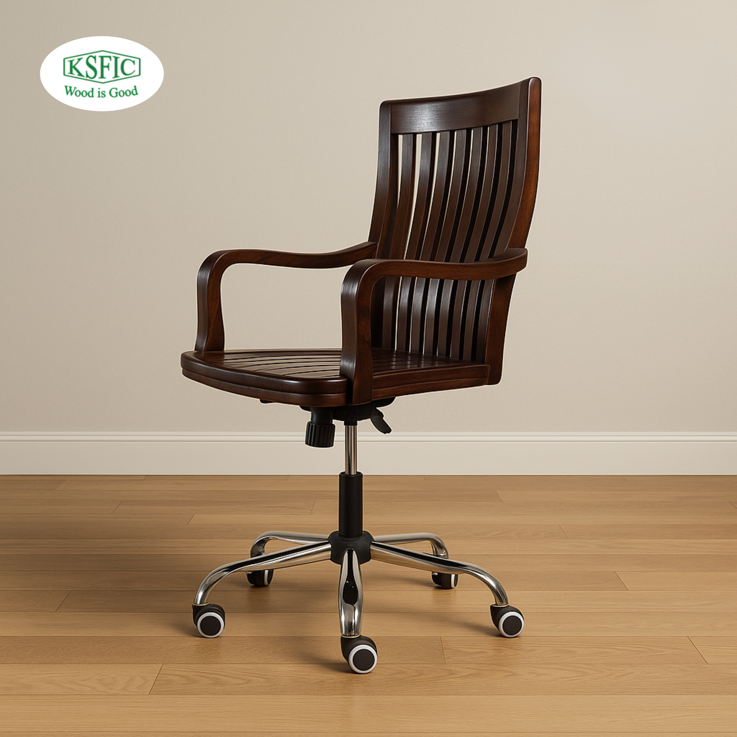 Rose Wood Revolving Chair