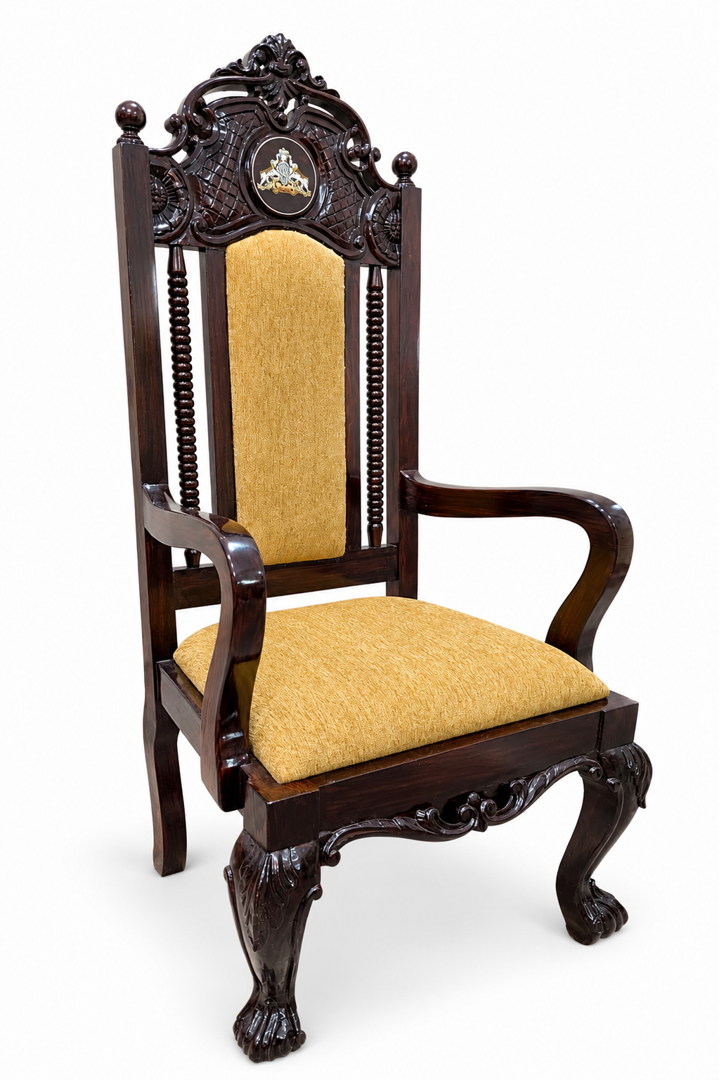 Rose Wood Special Chair with Emblem