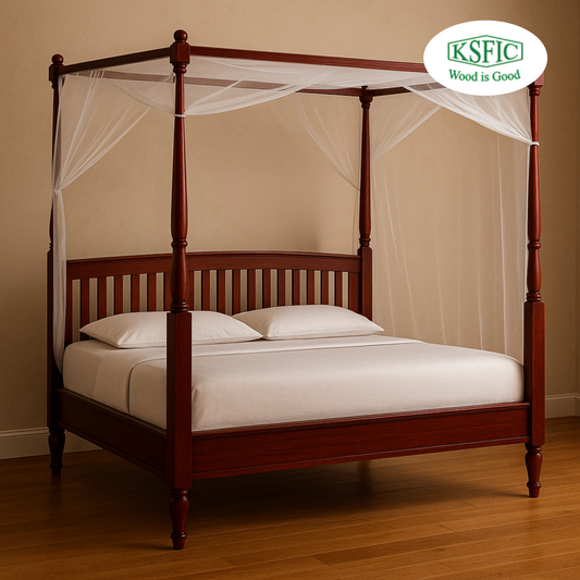 Rosewood Cot with Mosquito Frame