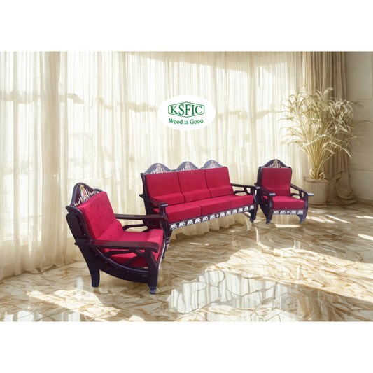 Rosewood Sofa Set with cushion 3+1+1