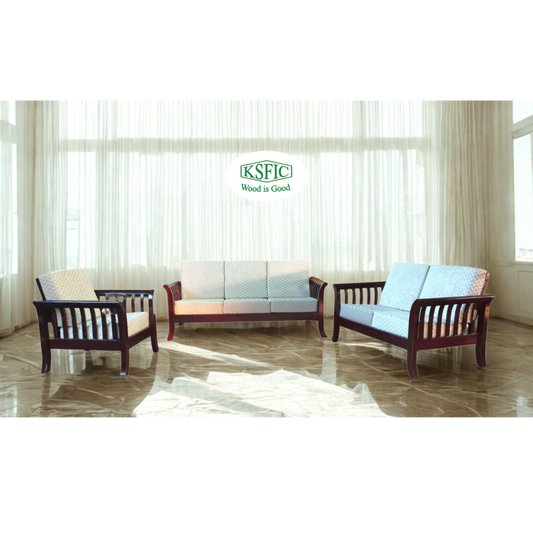 Rosewood Sofa Set with cushion 3+1+1 without carving