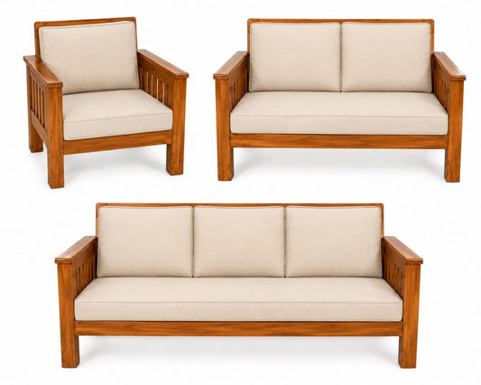 Teak Wood Sofa Set with Cushion